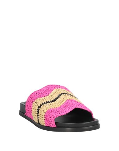 Woman Sandals Fuchsia Size 8 Natural raffia