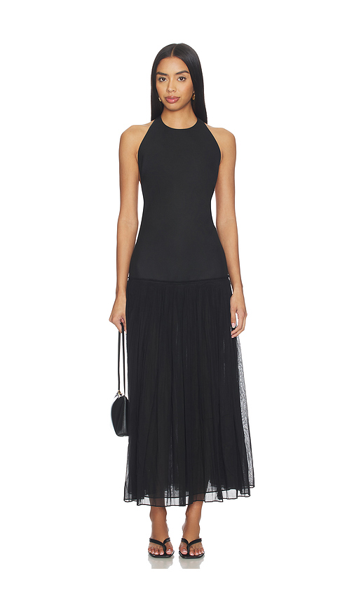 Rohe Pleated Muslin Halter Dress in Black. - 36 also