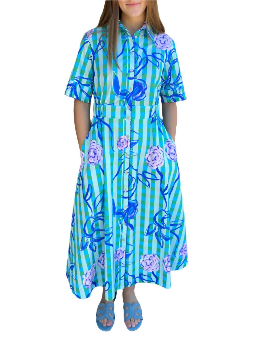 Francisca Midi Dress In Luva Verde