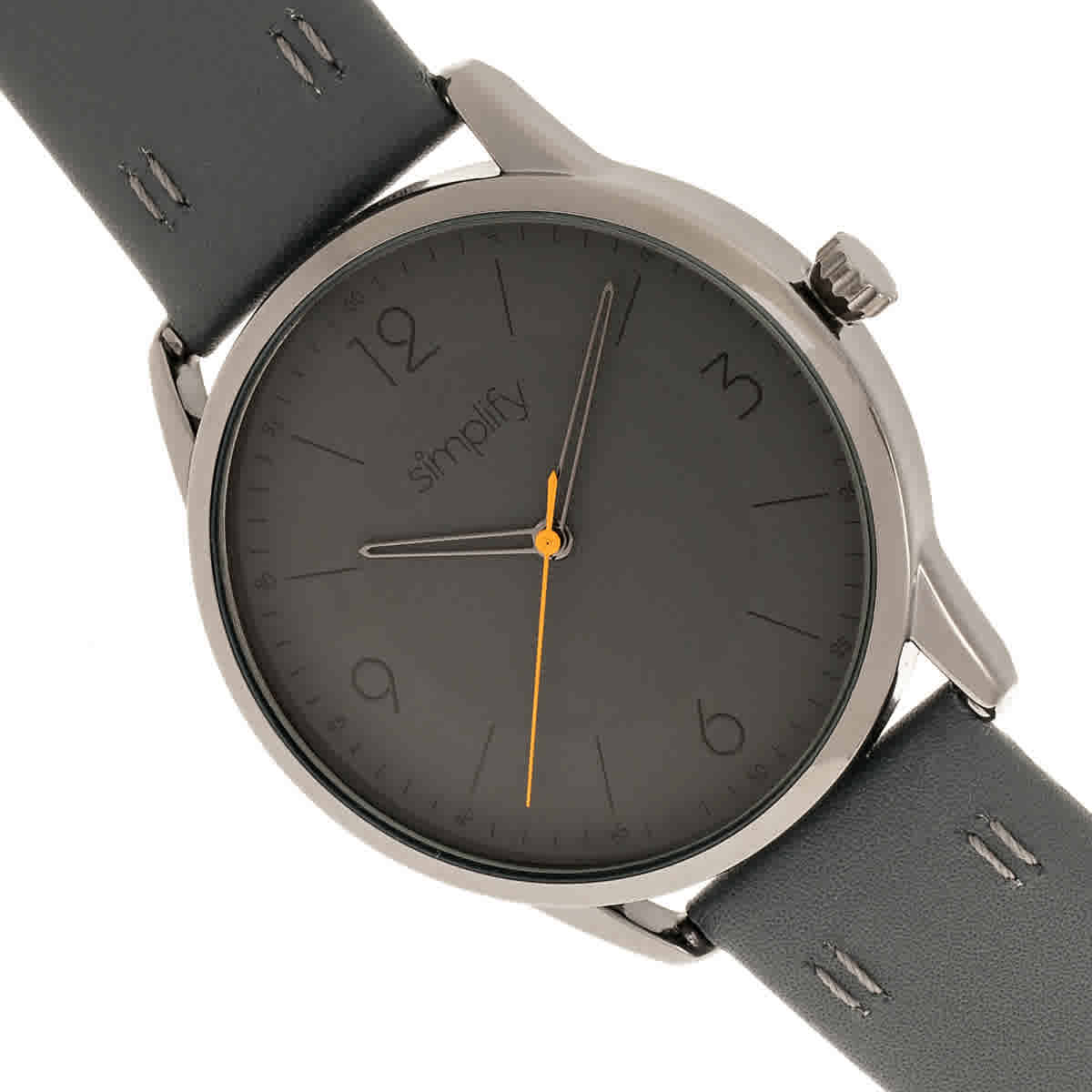 The 6300 Dial Charcoal Leather Watch SIM6306