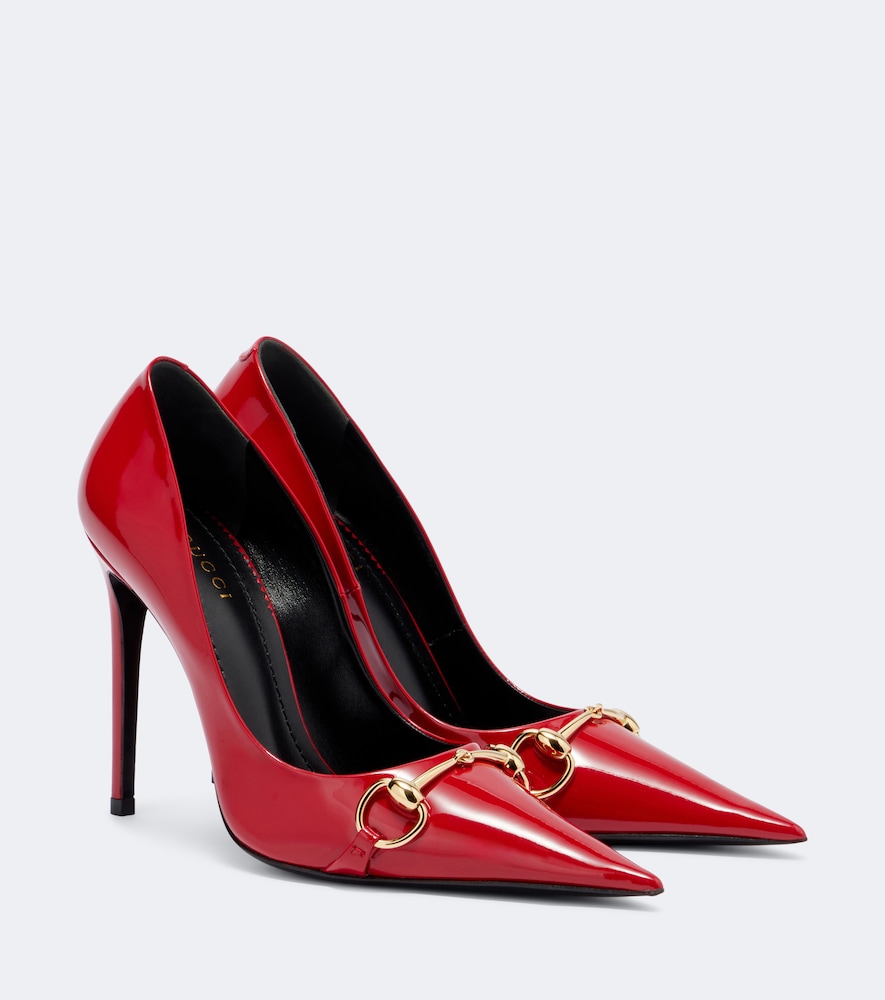 Donna Horsebit patent leather pumps