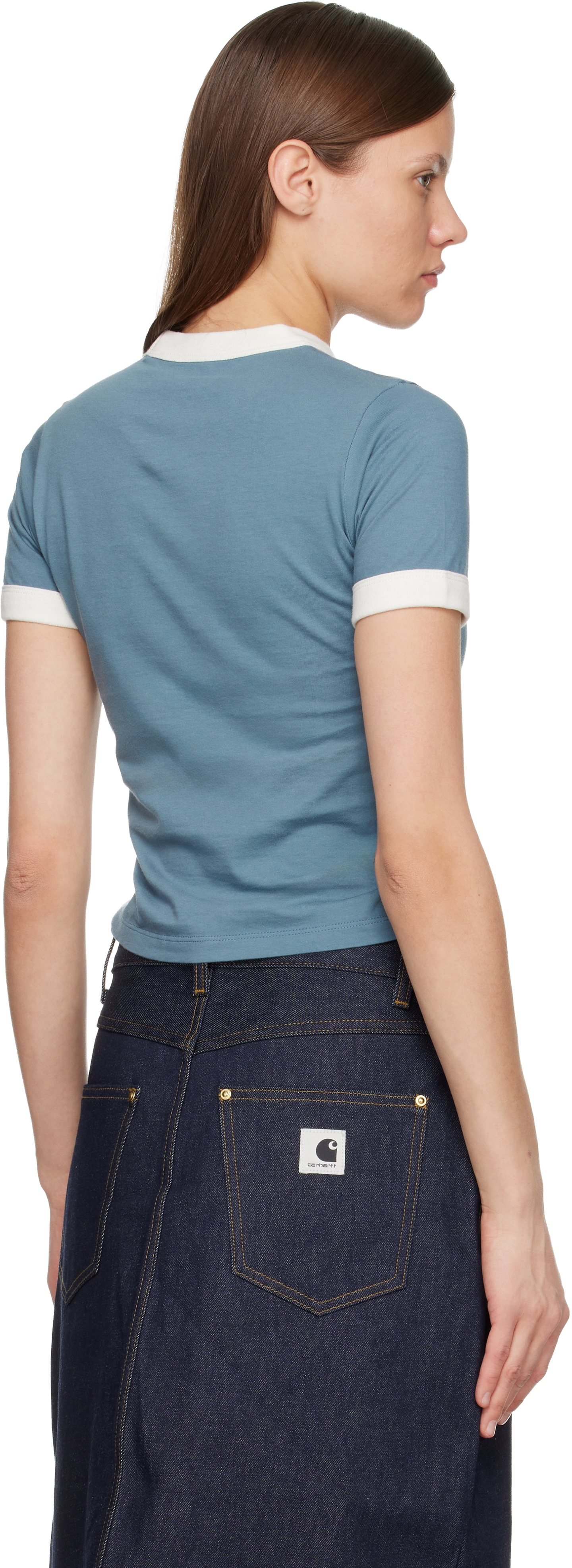 Blue Reminiscing Ringer T-shirt