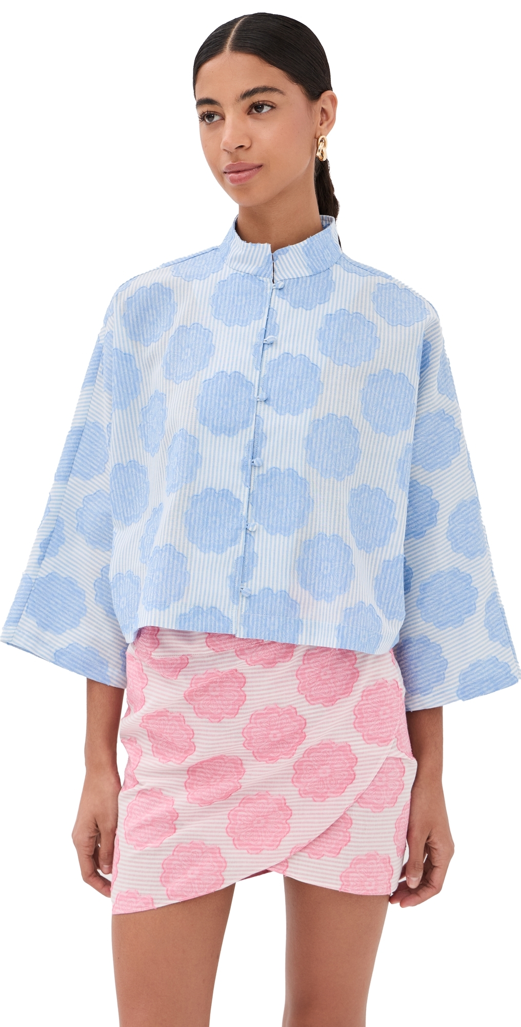 Mod Flower Blue Everyday Shirt Blue One Size