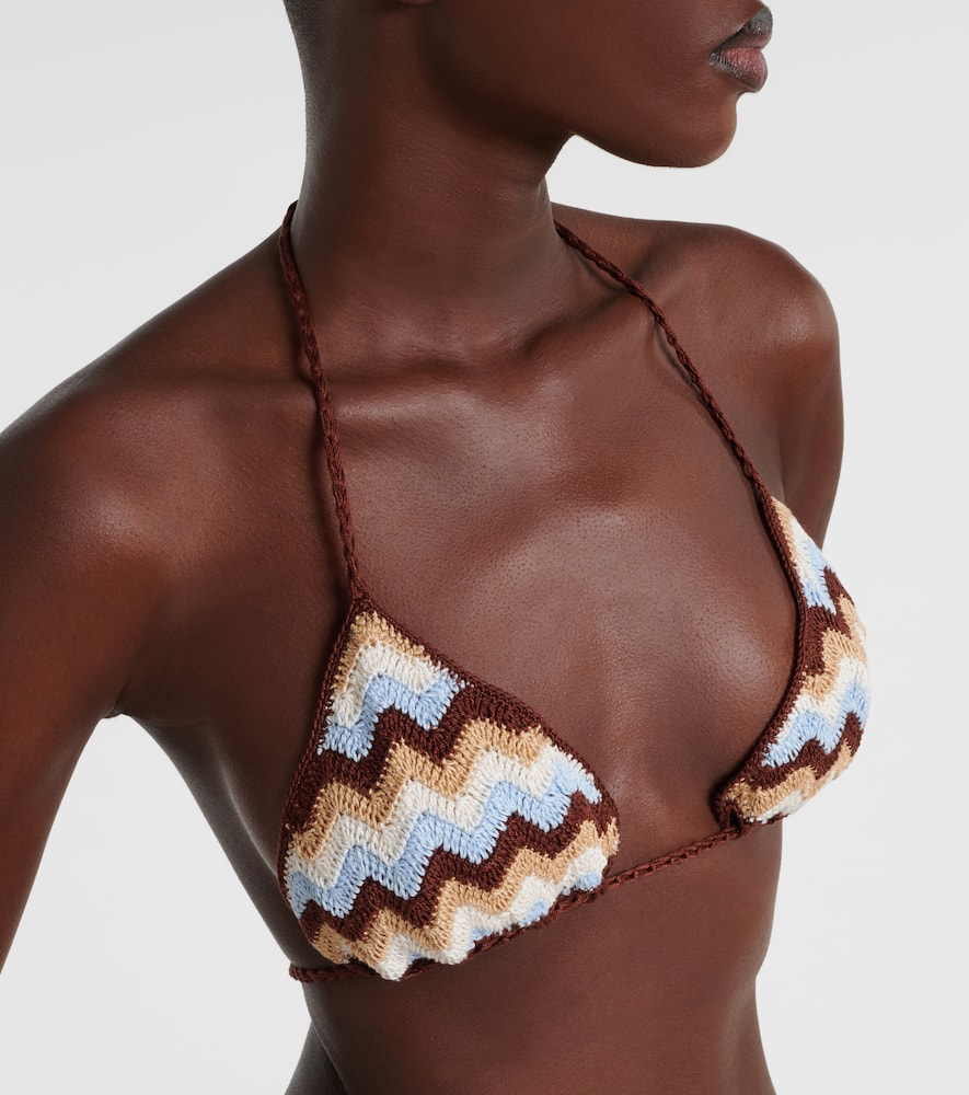 Summer Chevron crochet cotton bikini top