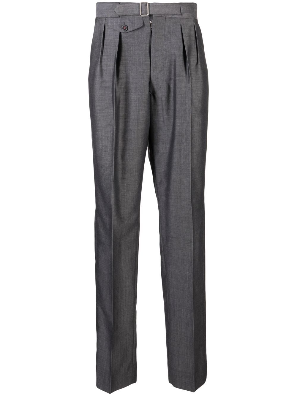 Belted tapered trousers - Grey