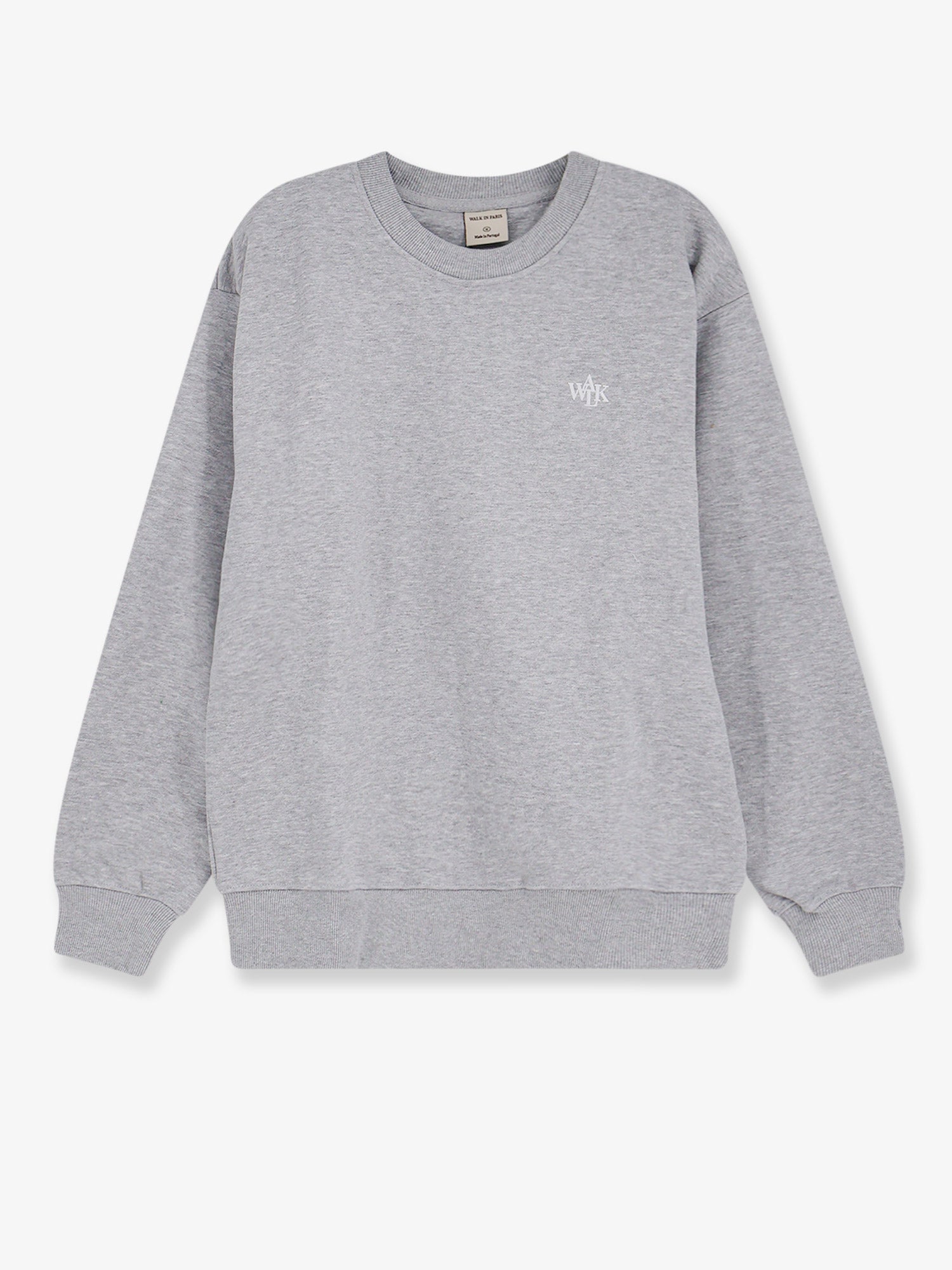 Embroidered Logo Cotton Sweatshirt — Gray