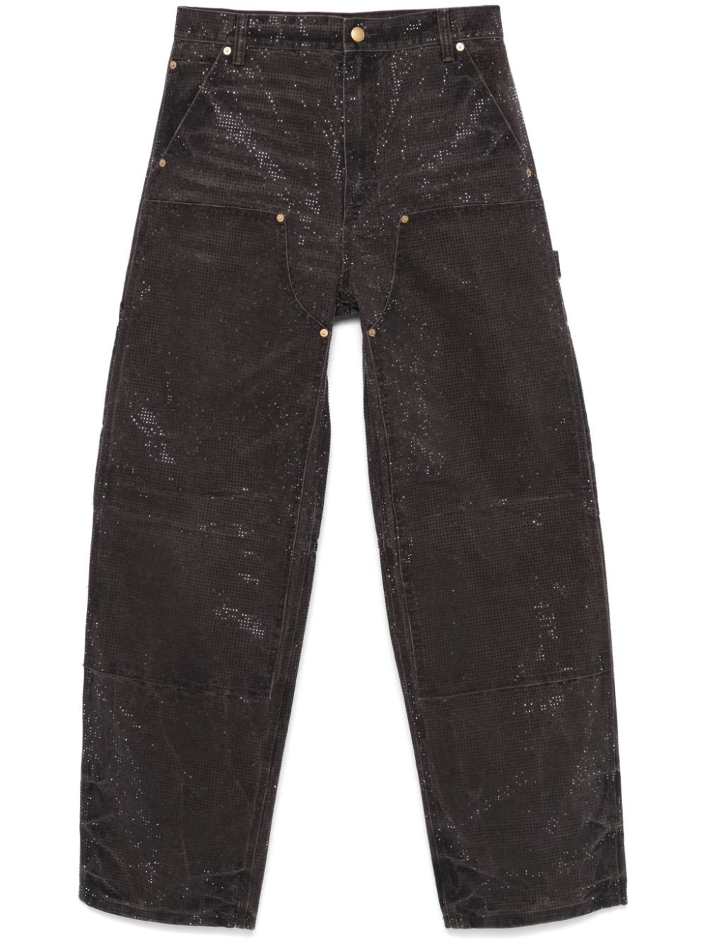 Crystal-embellished jeans - Black