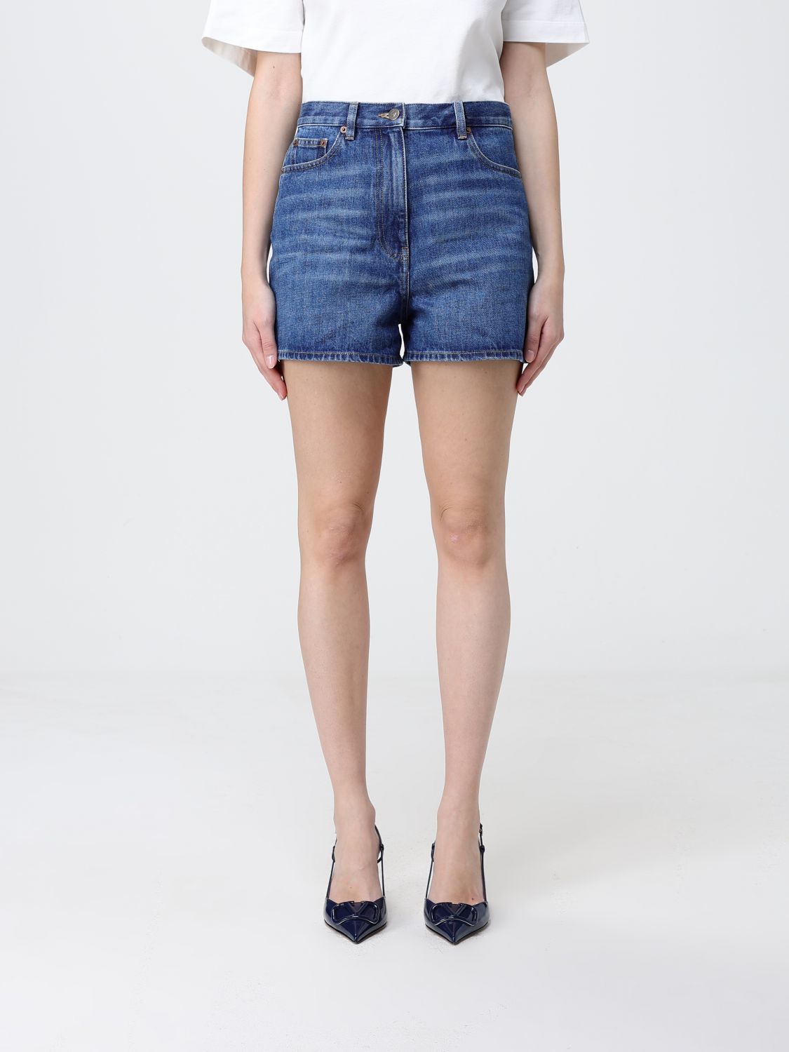 Shorts Woman color Denim