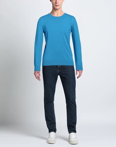 Man Sweater Azure Size 38 Wool