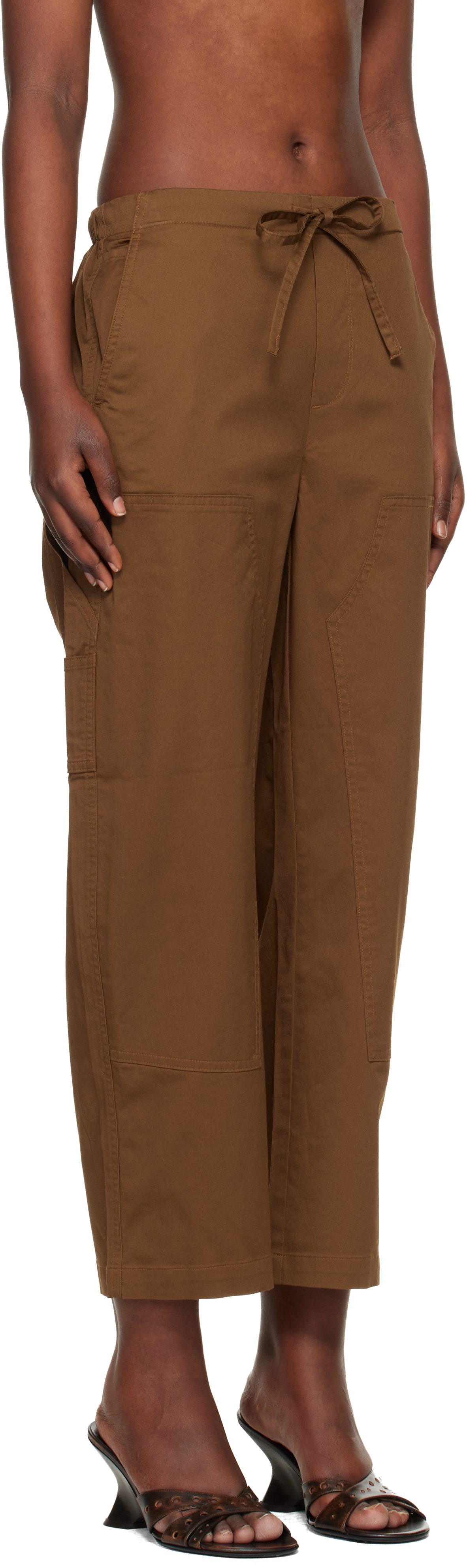 Tan Jolie Carpenter Lounge Pants