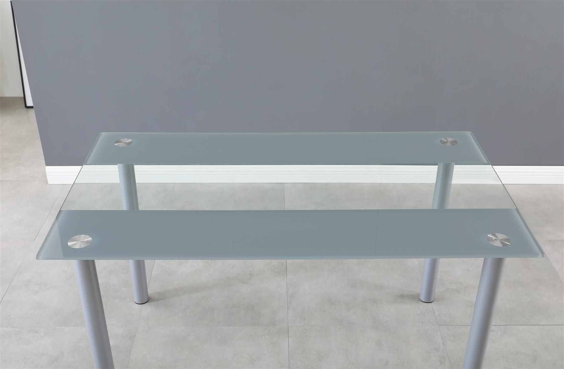 KOSY KOALA Modern Dining Table Set with 4 Grey Chairs Dining Room Furniture