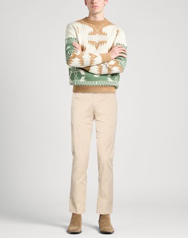 Man Pants Beige Size 30 Cotton, Elastane