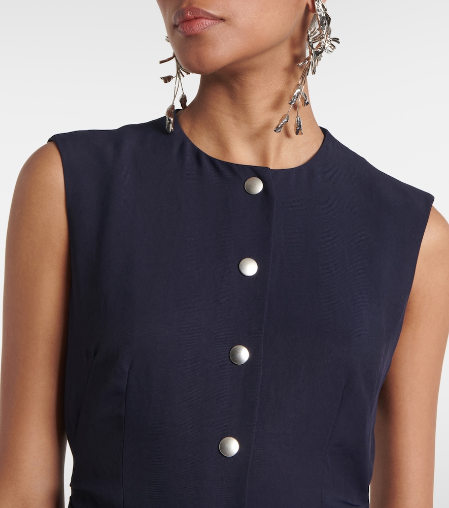 Gabardine midi dress