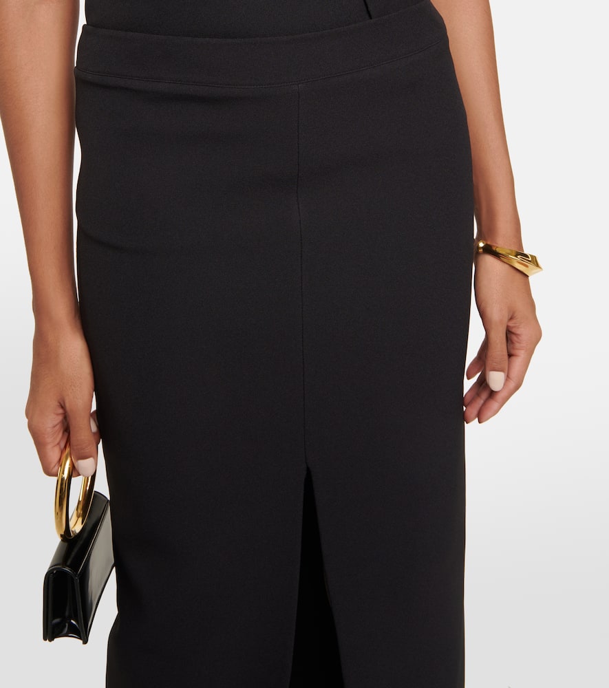 Elowen high-rise crêpe maxi skirt