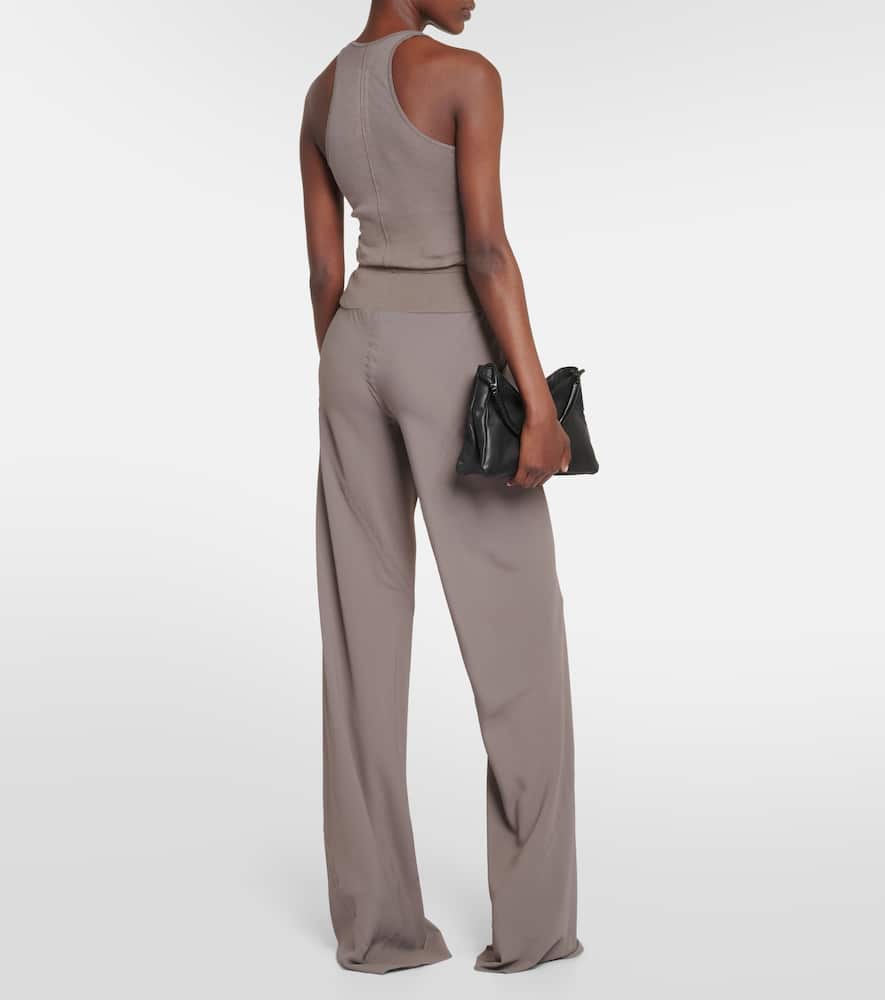 Crêpe wide-leg pants