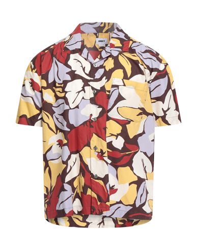 Man Shirt Chocolate brown Size L Cotton