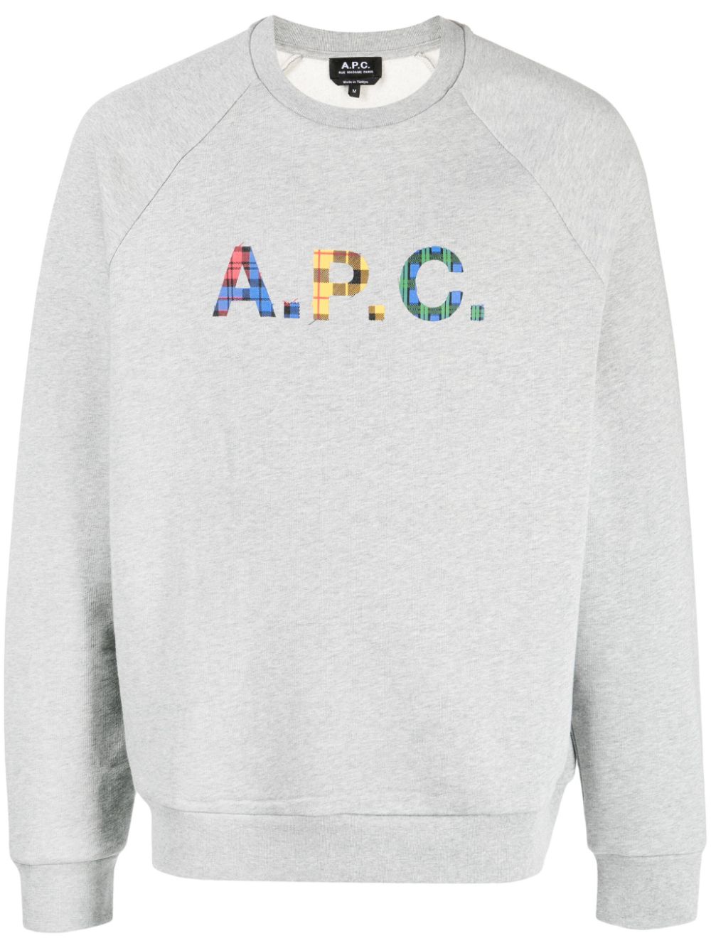 Shaun tartan-logo sweatshirt - Blue