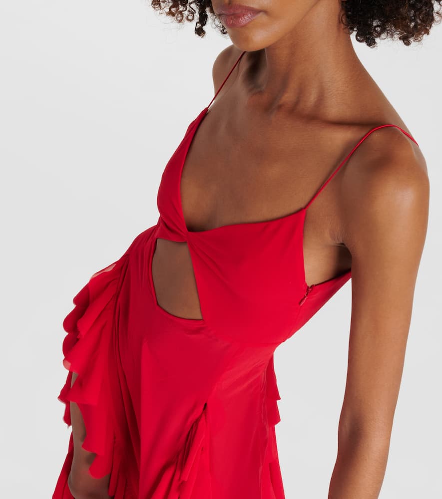Isabel ruffled cutout maxi dress