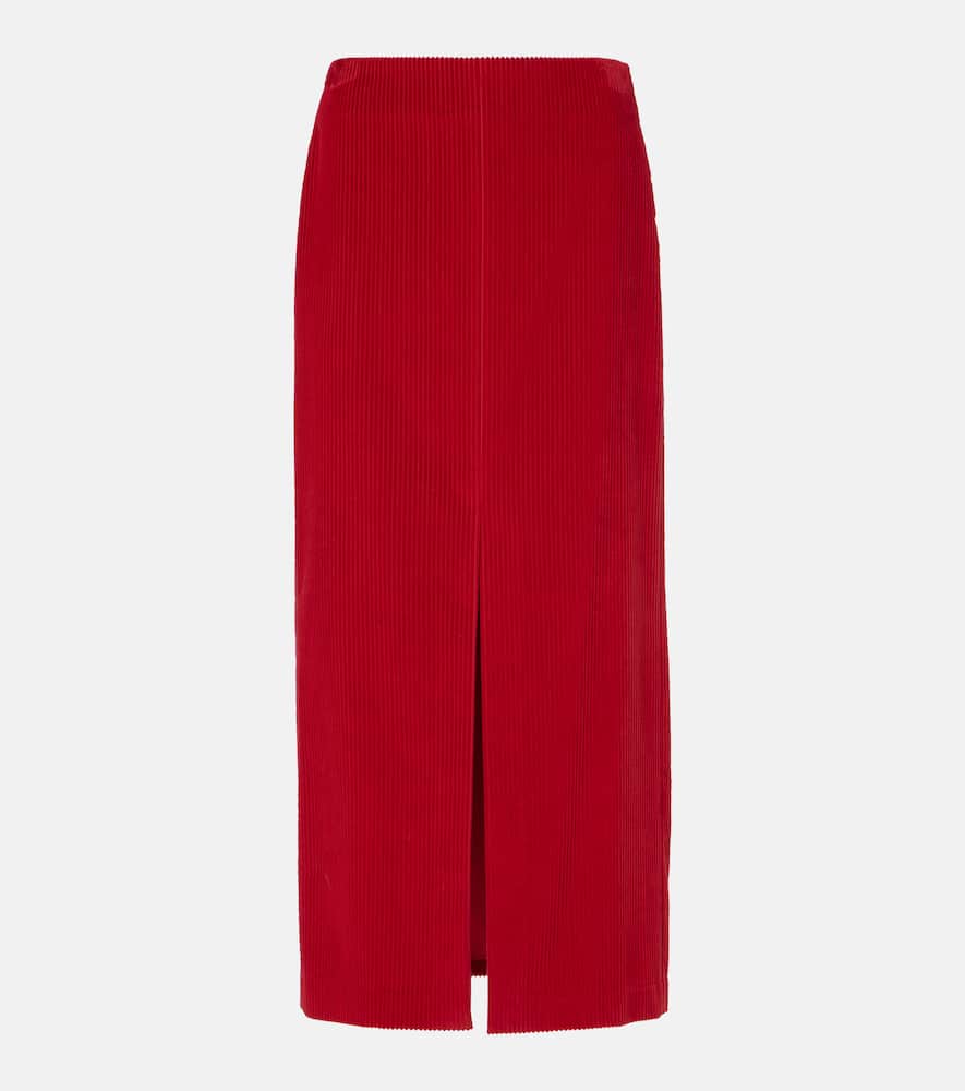 Cotton midi skirt