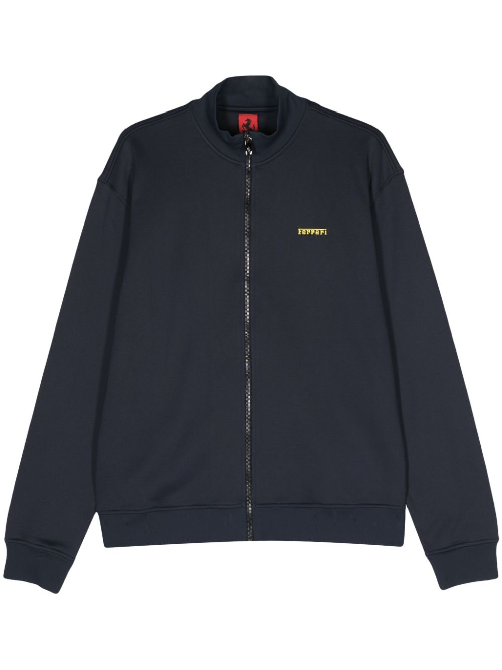 Rubberised-logo zipped sweatshirt - Blue