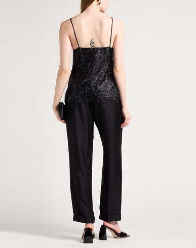 Grifoni Woman Top Black Size 8 Polyester