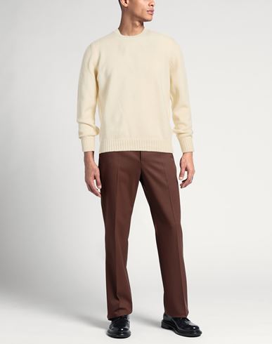 Man Sweater Cream Size 40 Cashmere