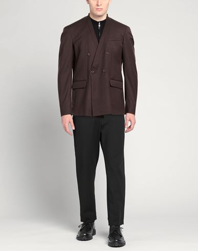 Marsēm Man Blazer Chocolate brown Size 36 Polyester, Viscose, Elastane