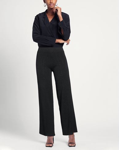 Woman Pants Black Size M Viscose, Polyamide, Metallic fiber