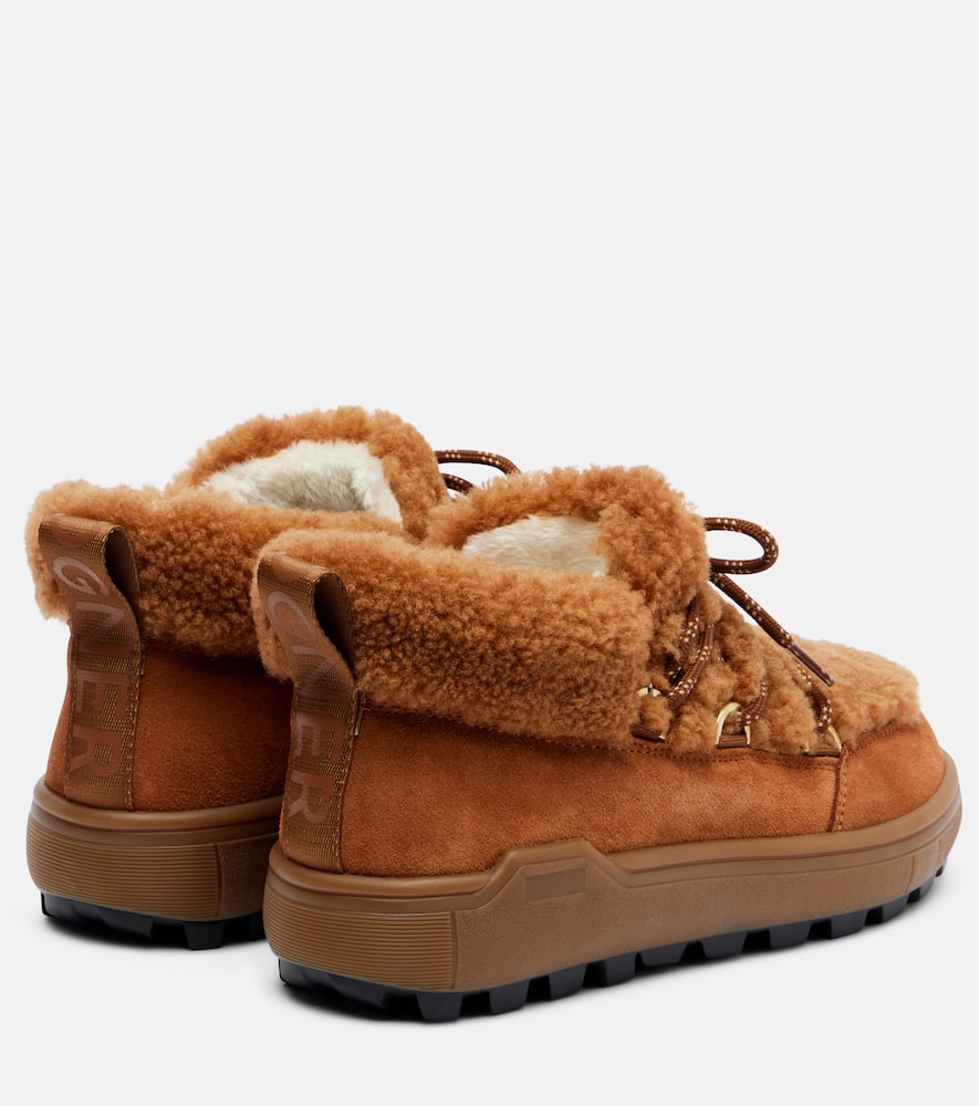 Chamonix shearling-trimmed suede ankle boots