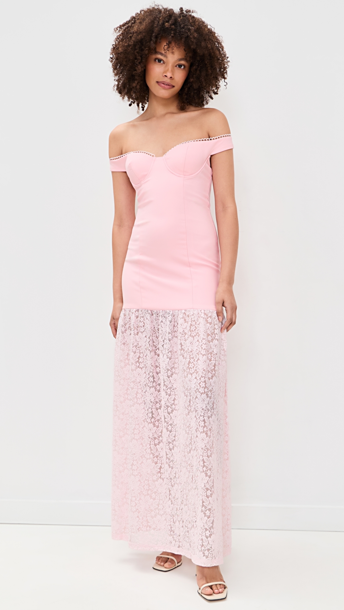 Shayla Off Shoulder Maxi Dress Musk