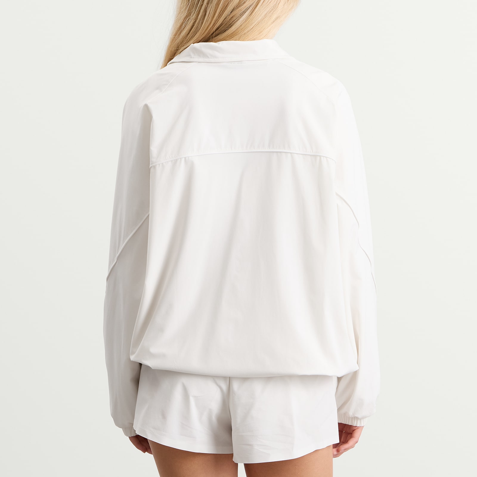 Women's x SKIMS Stretch Nylon Oversized Jacket Ivory
