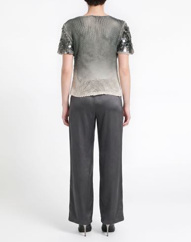 Aviù Woman Top Grey Size 6 Cotton, Polyamide