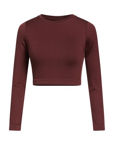 Woman Top Chocolate brown Size 1 Polyester, Elastane