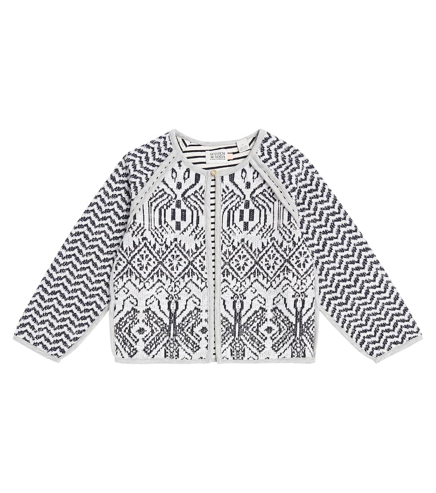 Reversible cotton-blend jacquard jacket