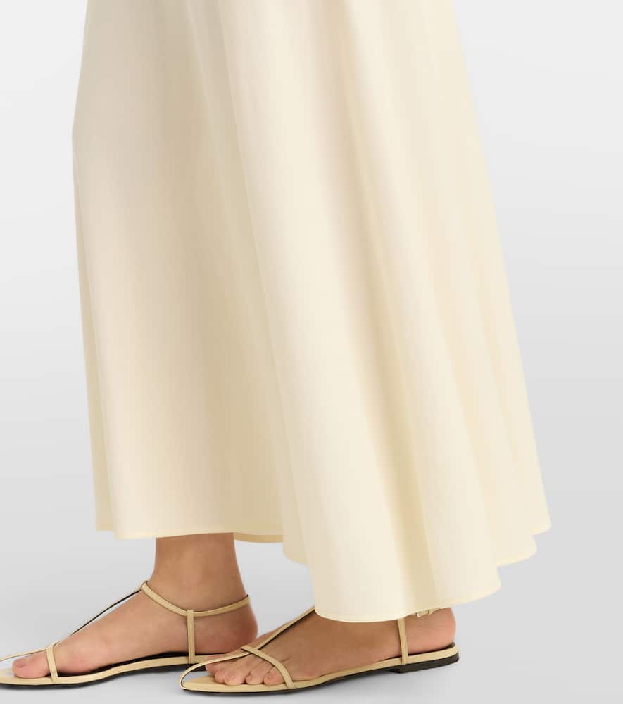 Layered crêpe maxi dress