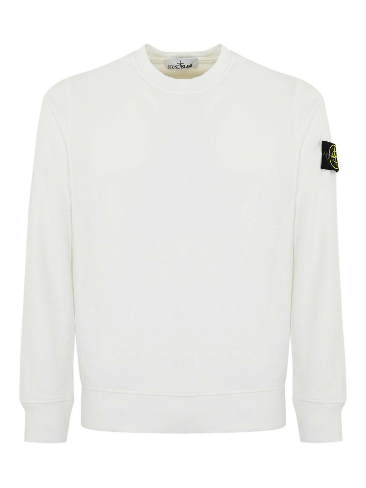 Sweatshirt Organic Cotton Fleece, Garment Dyed Sweatshirts White