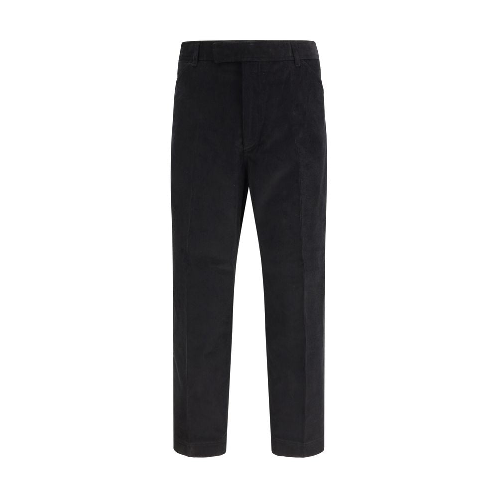Tightly Woven Corduroy Chino Pants — Black