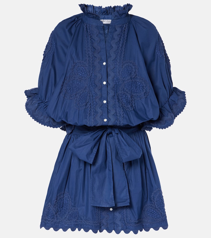 Embroidered cotton poplin minidress