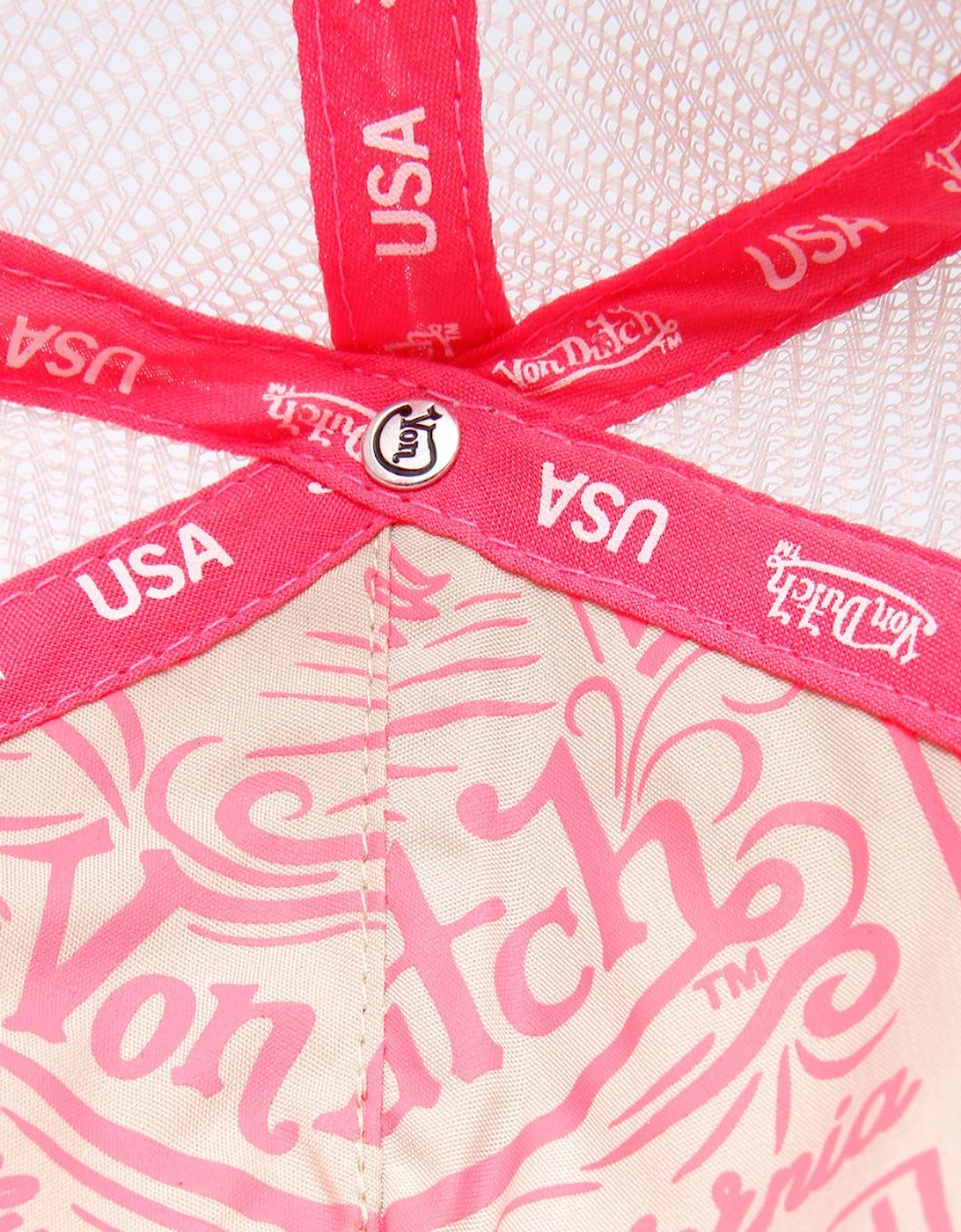 Von Dutch Staple Trucker Cotton Pink Cap