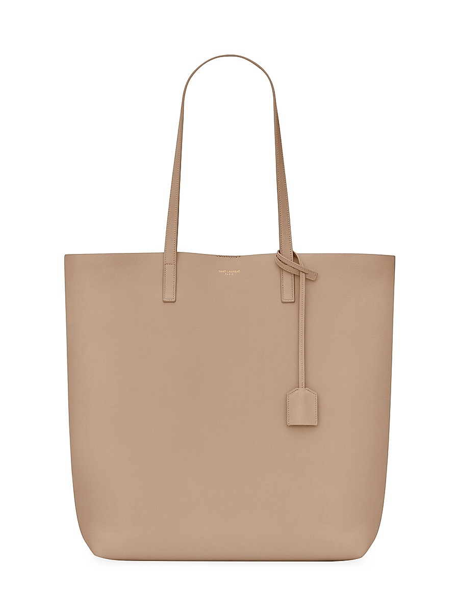 Women's Shopping in Leather - Dark Beige