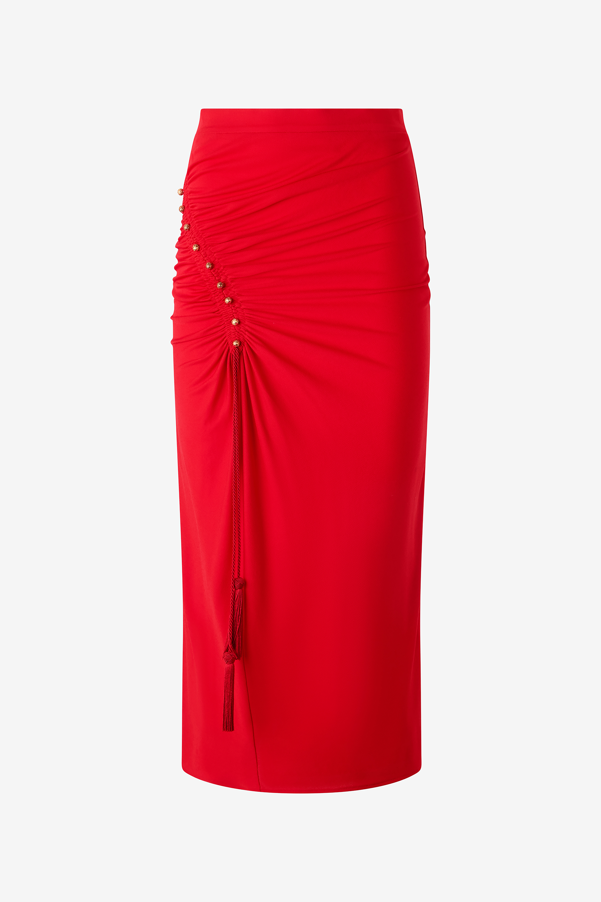 Midi Skirt With Ruched Detail