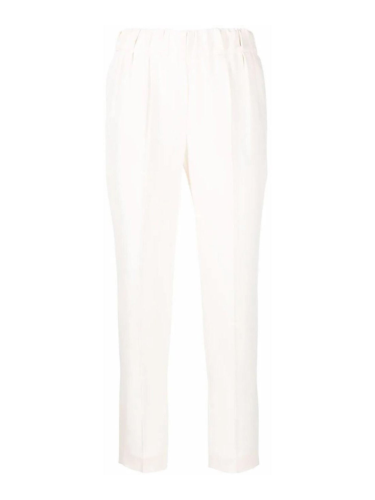 Cropped slim-fit trousers