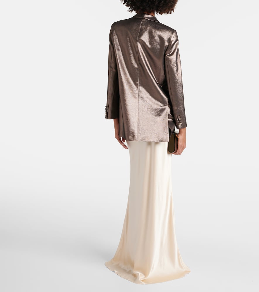 Edro silk-blend lamé blazer