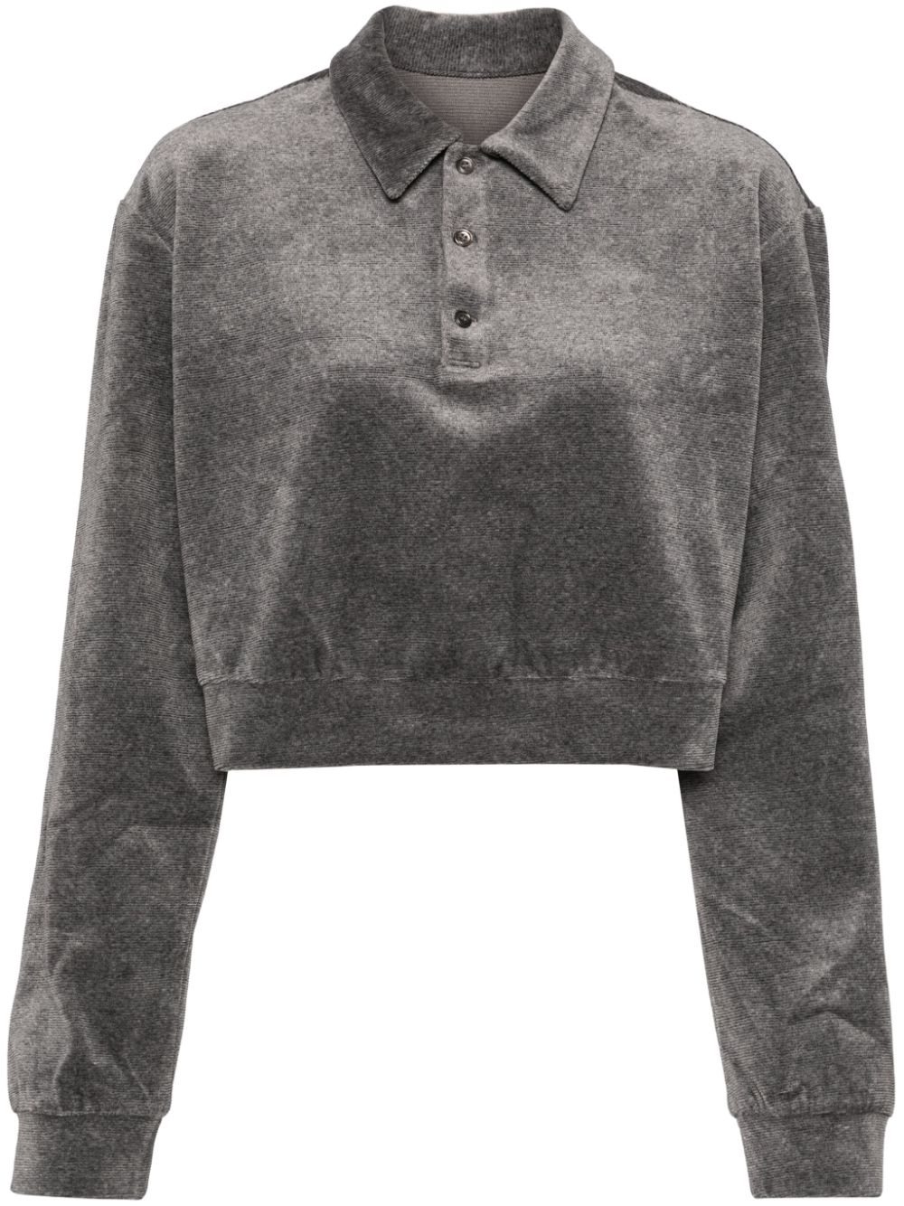 Corduroy classic-collar sweatshirt - Grey