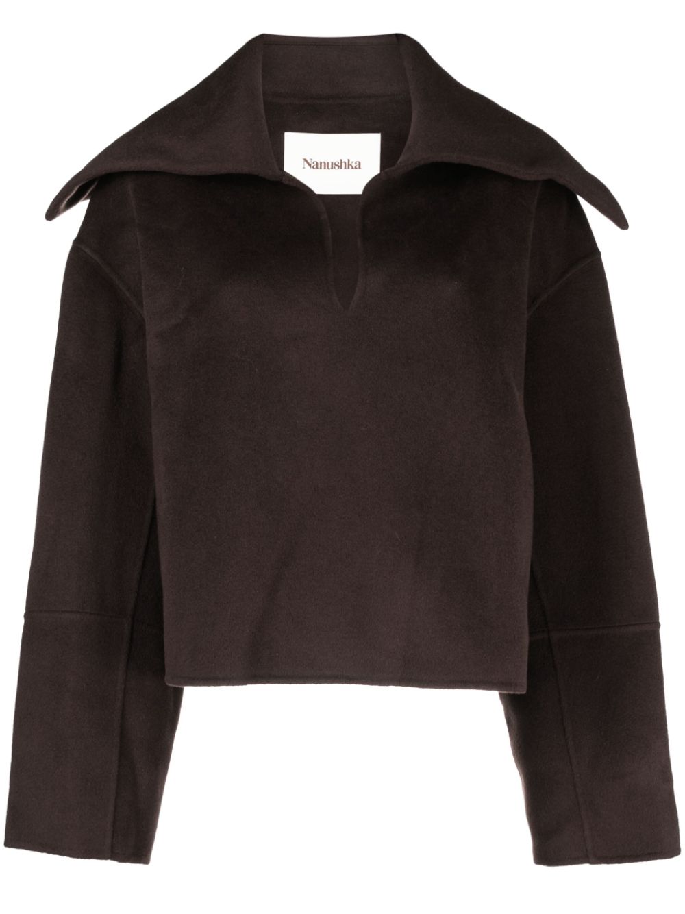 Maxe V-neck knitted jumper - Brown