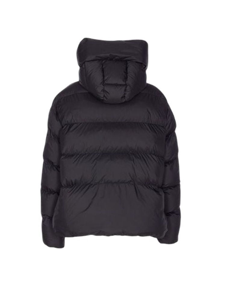 Quilted Polyester Down Jacket — Black