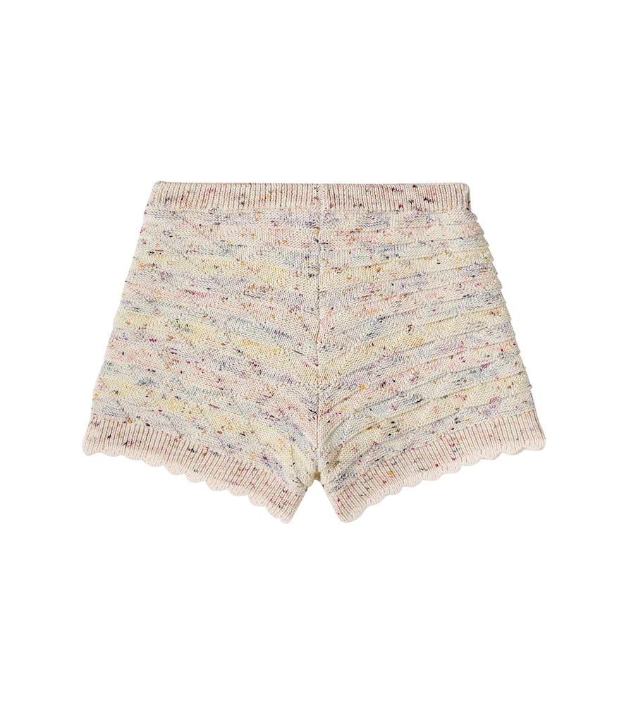 Zimmermann Kids Rhiannon knitted cotton-blend shorts