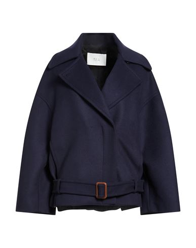 Woman Coat Navy Size 6 Virgin Wool, Polyamide