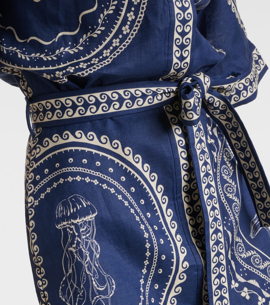 Alémais Oceane linen minidress