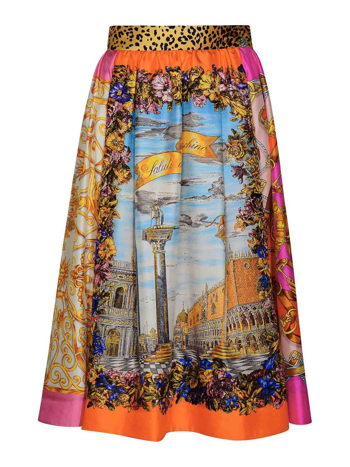 Scarf Print Skirt